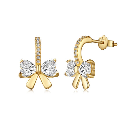 [⭐Sparkve Jewelry]Exquisite Earrings With Heart-Shaped Bow Design