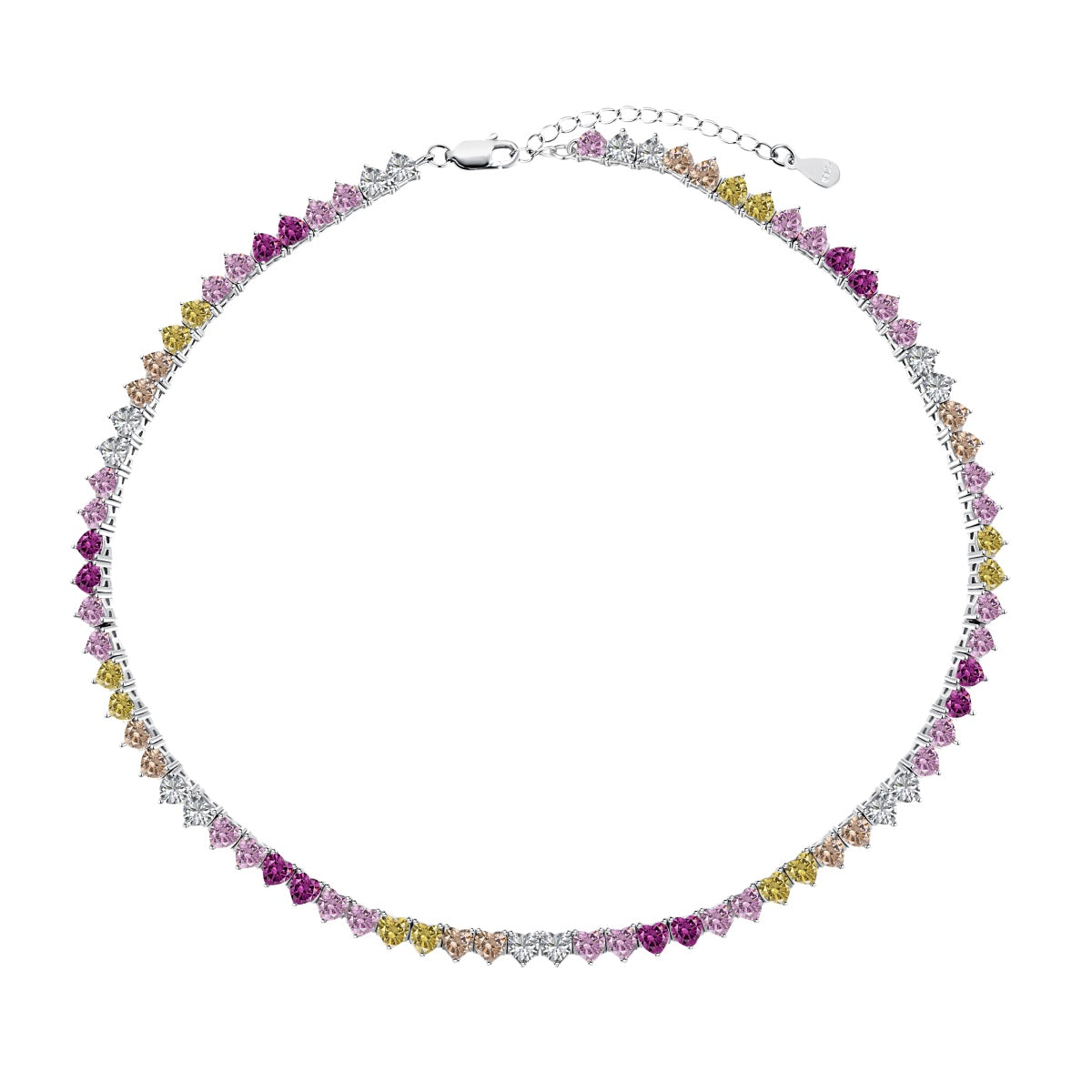 [⭐Sparkve Jewelry]⭐Sparkveling Colorful Full Heart Tennis Necklace
