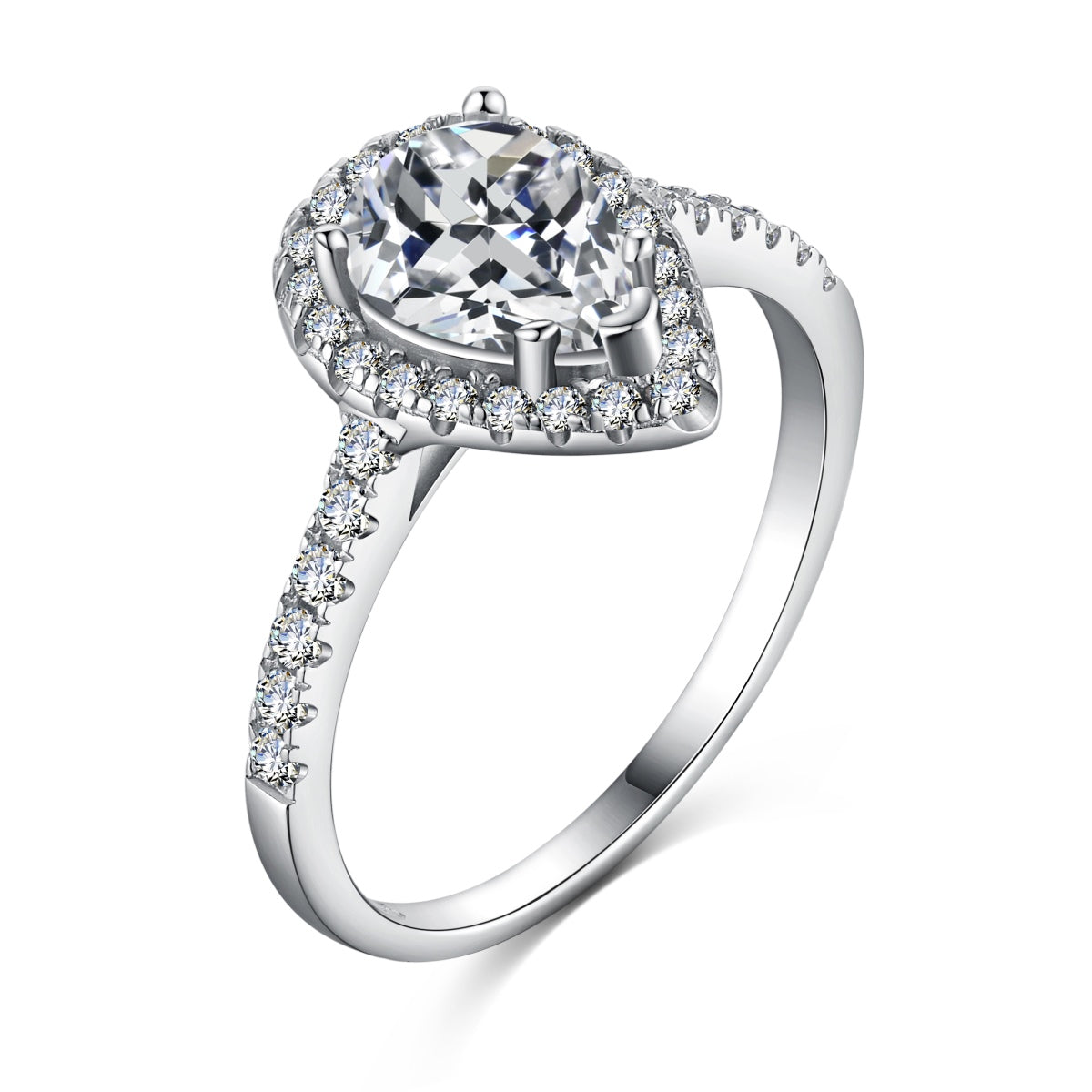 [⭐Sparkve Jewelry]1.0 Carat Luxurious Resplendent Water Drop Shape Wedding Ring