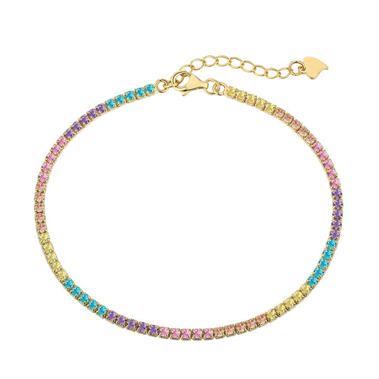 [⭐Sparkve Jewelry]Dazzling Colorful Round Cut Daily Bracelet