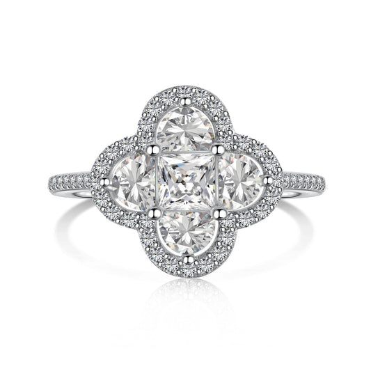 [⭐Sparkve Jewelry]Luxurious Eternity Flower Shape Banquet Ring