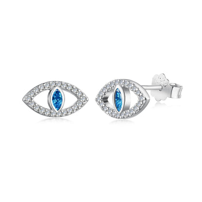 [⭐Sparkve Jewelry]Blue Devil Eyes Hollow Stud Earrings