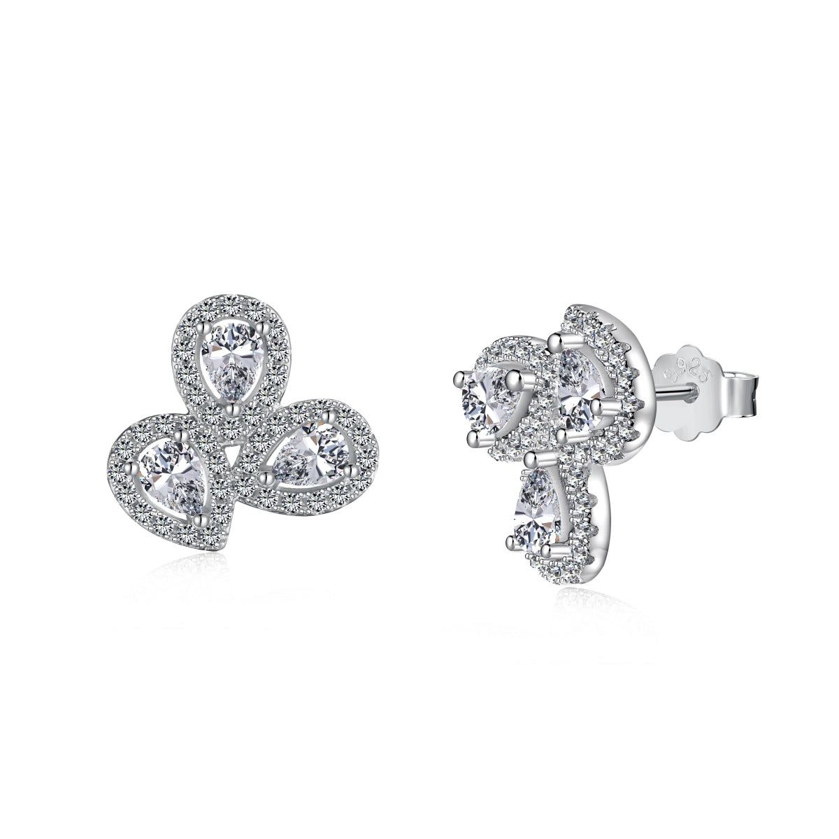[⭐Sparkve Jewelry]Ornate Flower Shape Pear Cut Lover Earrings