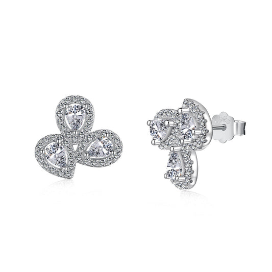 [⭐Sparkve Jewelry]Ornate Flower Shape Pear Cut Lover Earrings