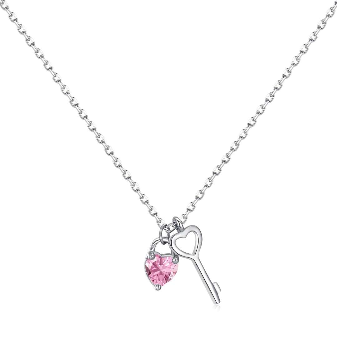 [⭐Sparkve Jewelry]Unique Heart Shape Key Pendent Necklace