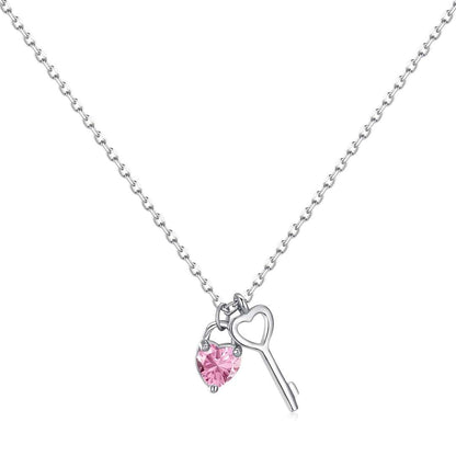 [⭐Sparkve Jewelry]Unique Heart Shape Key Pendent Necklace