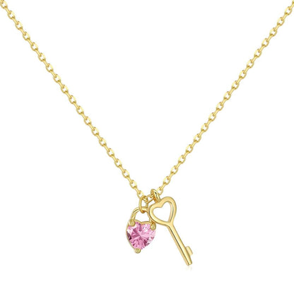 [⭐Sparkve Jewelry]Unique Heart Shape Key Pendent Necklace