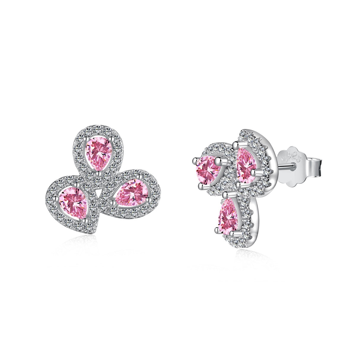 [⭐Sparkve Jewelry]Ornate Flower Shape Pear Cut Lover Earrings