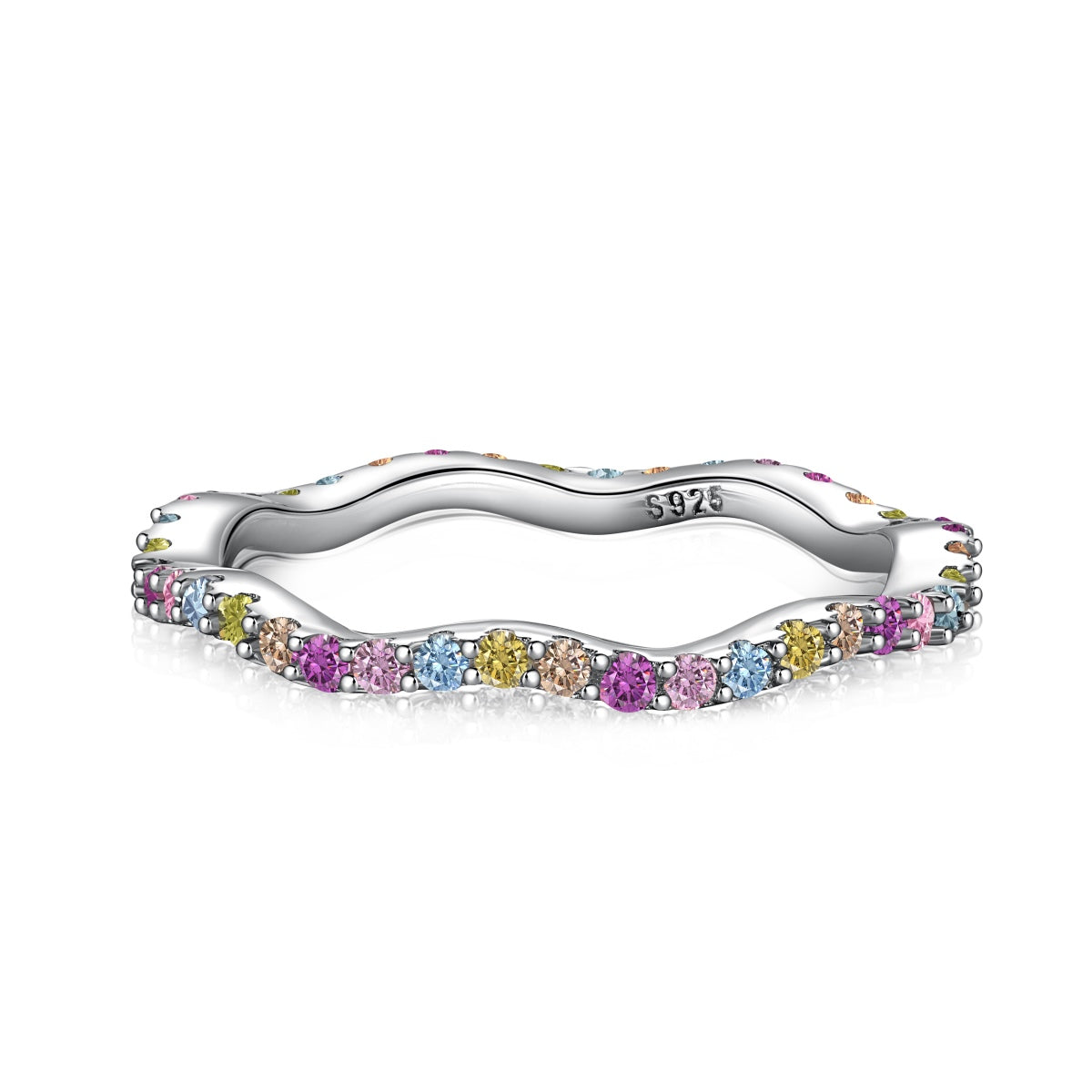 [⭐Sparkve Jewelry]Dainty Colorful Round Cut Party Ring