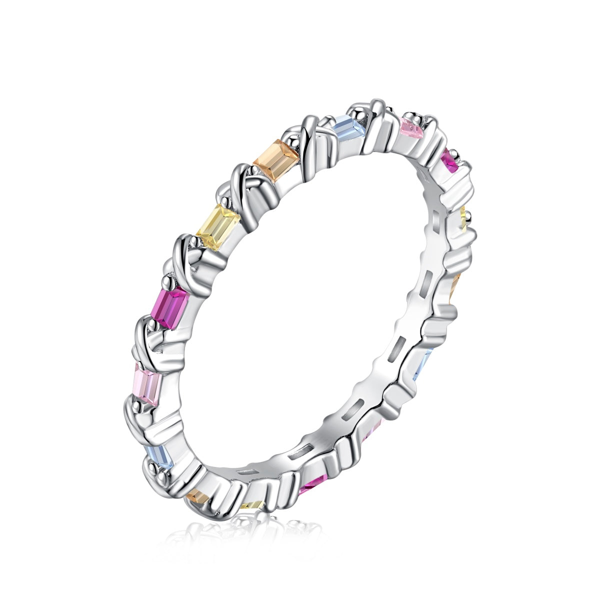 [⭐Sparkve Jewelry]Charming Colorful Round Cut Daily Ring