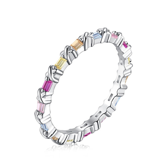 [⭐Sparkve Jewelry]Charming Colorful Round Cut Daily Ring