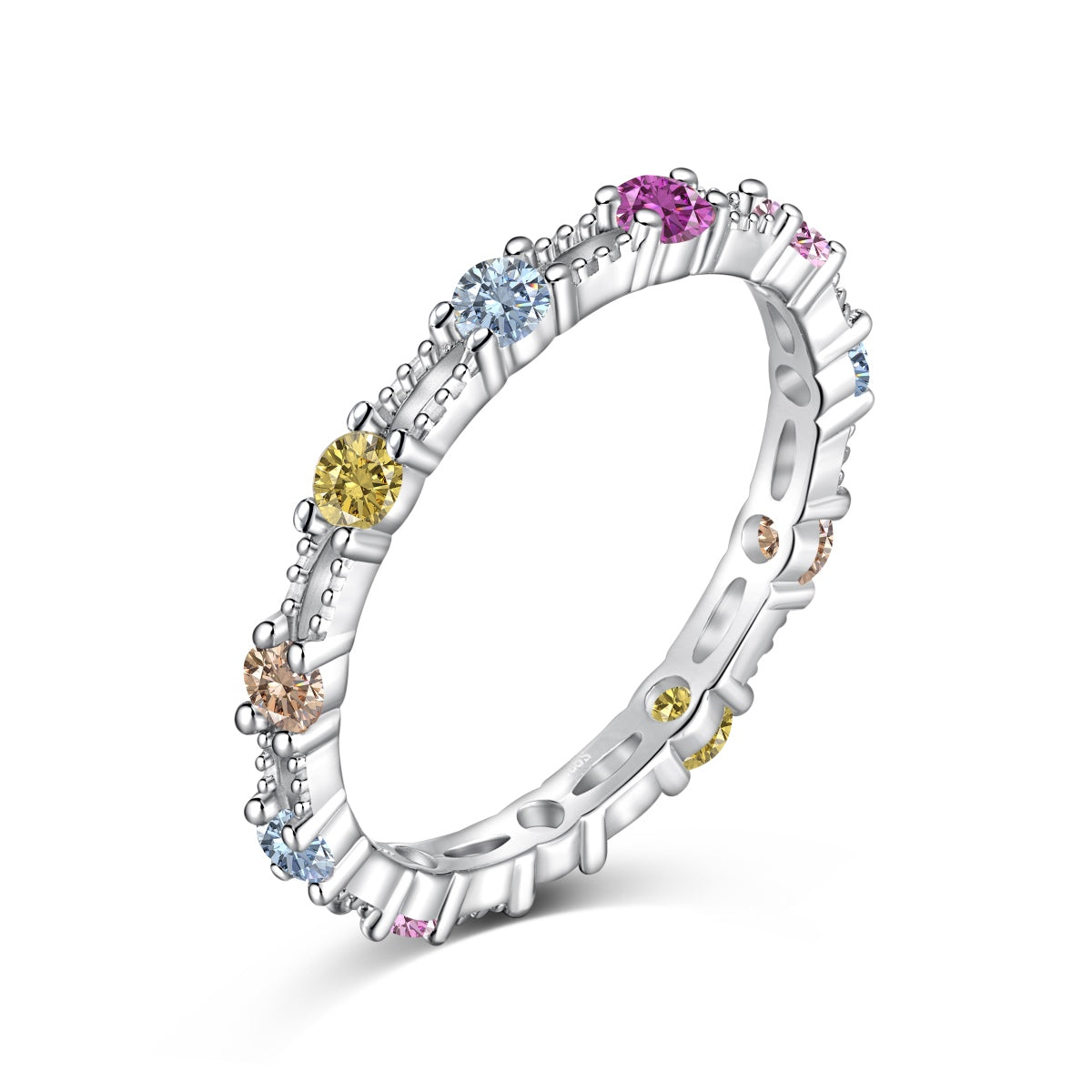 [⭐Sparkve Jewelry]⭐Sparkveling Colorful Round Cut Tennis Ring