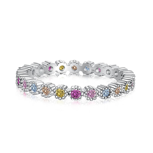 [⭐Sparkve Jewelry]Exquisite Colorful Round Cut Party Ring