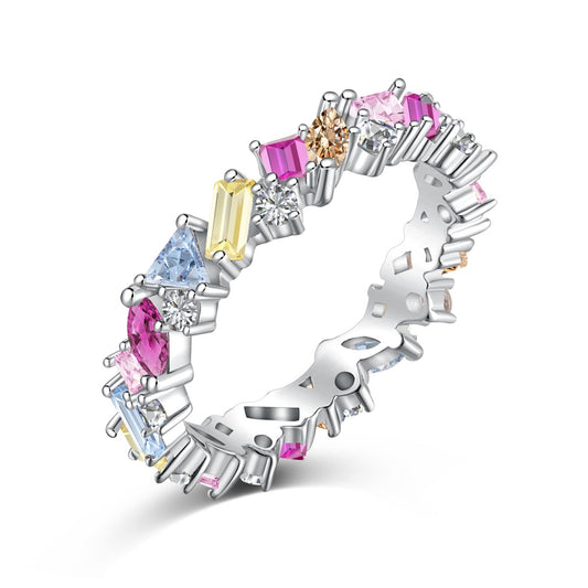 [⭐Sparkve Jewelry]Dazzling Polychromatic Multi cut Daily Ring