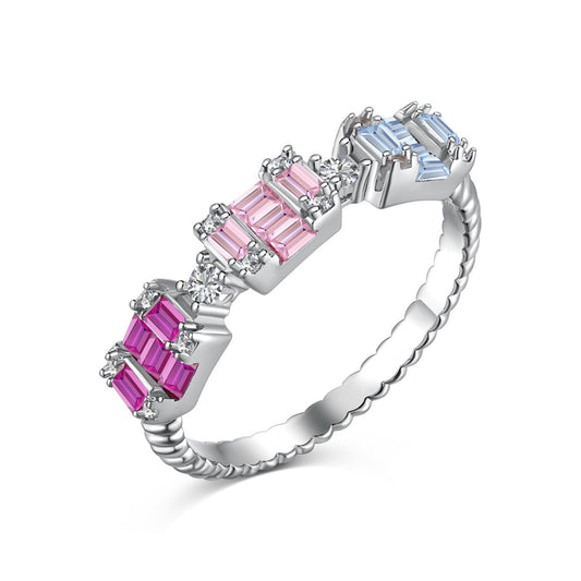 [⭐Sparkve Jewelry]Unique Colorful Emerald Cut Party Ring