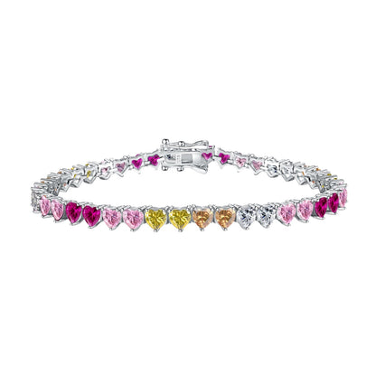 [⭐Sparkve Jewelry]Luxurious Colorful Romantic Heart Shape Lover Bracelet