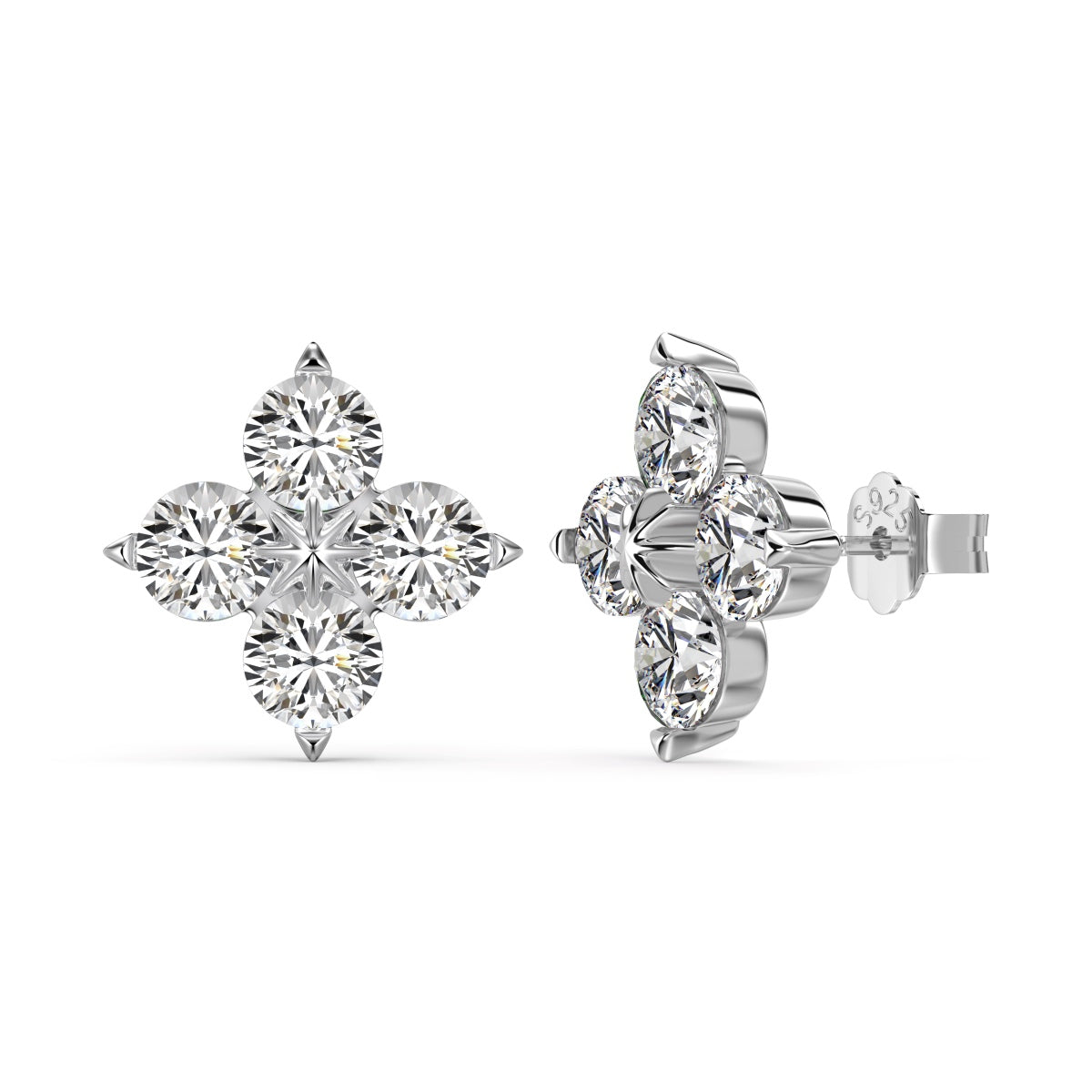 [⭐Sparkve Jewelry]Four-Leaf Clover Eight-Pointed Star Earrings