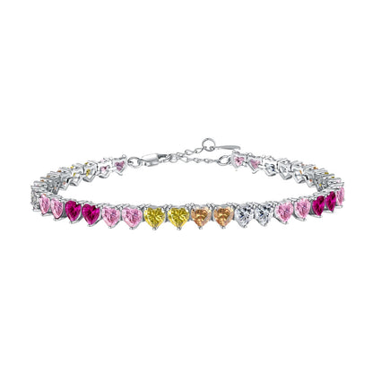 [⭐Sparkve Jewelry]Luxurious Colorful Romantic Heart Shape Lover Bracelet