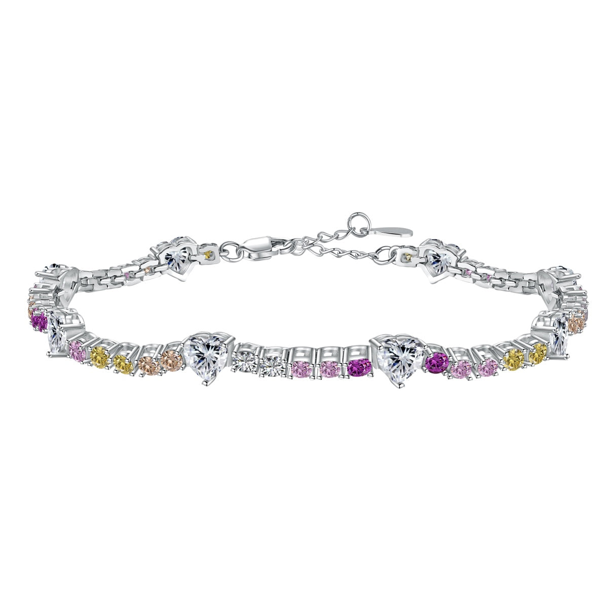 [⭐Sparkve Jewelry]Romantic Heart Shape Round Cut Lover Bracelet