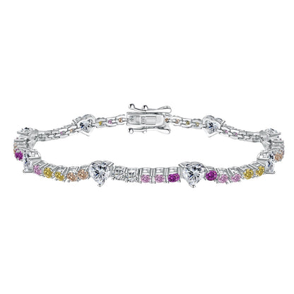 [⭐Sparkve Jewelry]Romantic Heart Shape Round Cut Lover Bracelet