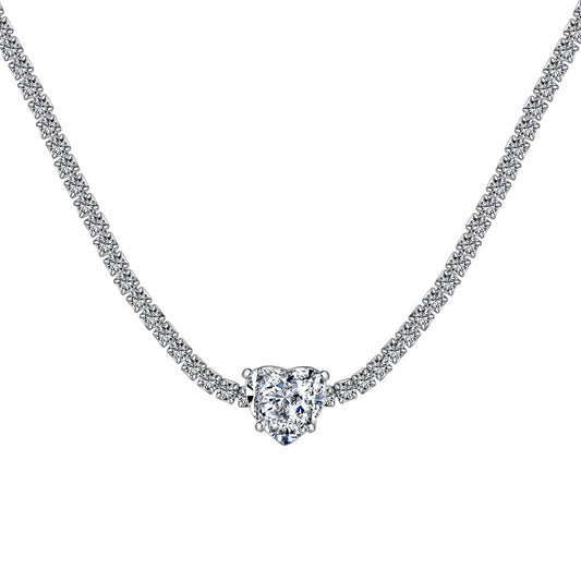 [⭐Sparkve Jewelry]2.0 Carat ⭐Sparkveling Tennis Heart Cut Necklace