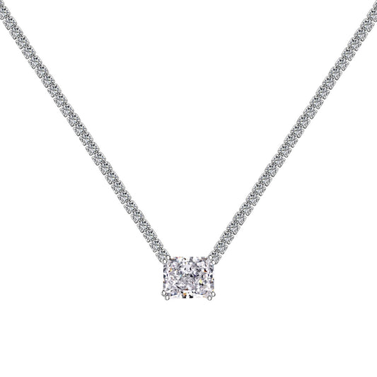 [⭐Sparkve Jewelry]4.0 Carat Elegant Radiant Cut Necklace