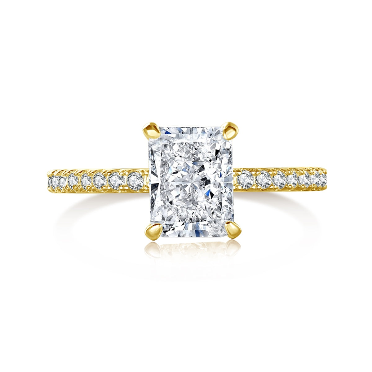 [⭐Sparkve Jewelry]2.0 Carat Dazzling ⭐Sparkveling Radiant Cut Party Ring