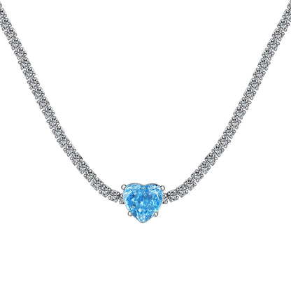 [⭐Sparkve Jewelry]2.0 Carat ⭐Sparkveling Tennis Heart Cut Necklace