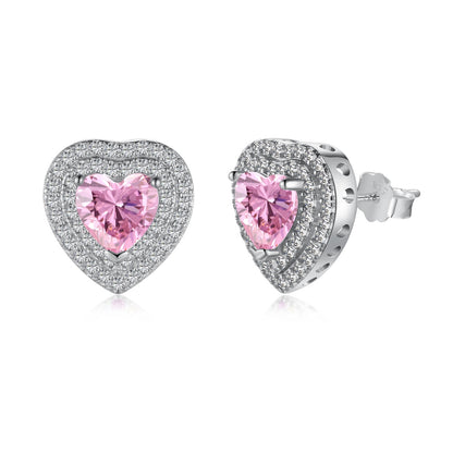 [⭐Sparkve Jewelry]Dazzling Heart Shape Lover Earrings