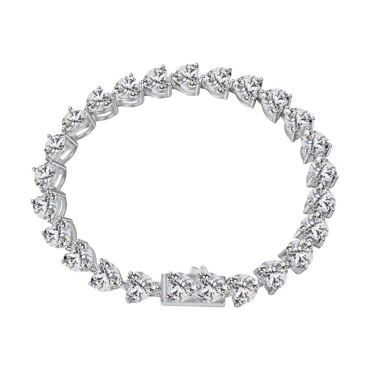 [⭐Sparkve Jewelry]0.75 Carat Elegant Romantic Heart Shape Lover Bracelet