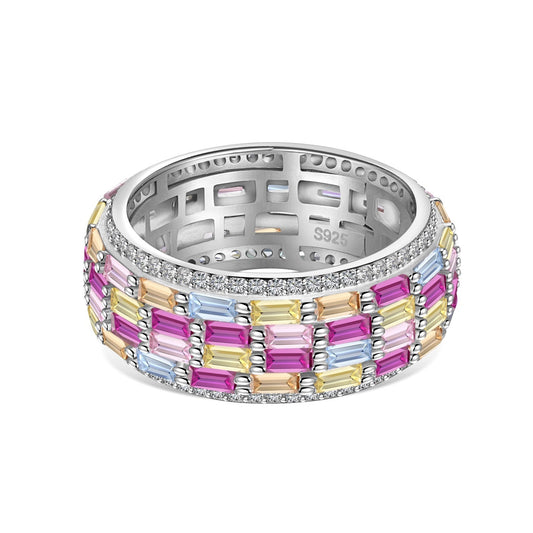 [⭐Sparkve Jewelry]Radiant Colorful Radiant Cut Daily Ring