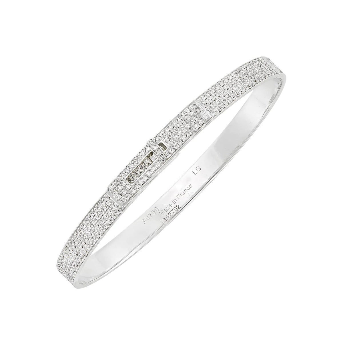 [⭐Sparkve]HM KELLY BRACELET IN SILVER AND FULL PAVE DIAMOND