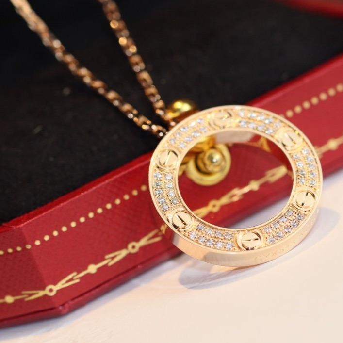 [⭐Sparkve]LOVE NECKLACE ADJUSTABLE ROSE GOLD