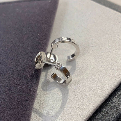 [⭐Sparkve]LOVE EARRINGS 2.65MM SILVER