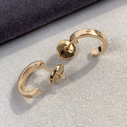 [⭐Sparkve]LOVE EARRINGS 2.65MM PINK GOLD