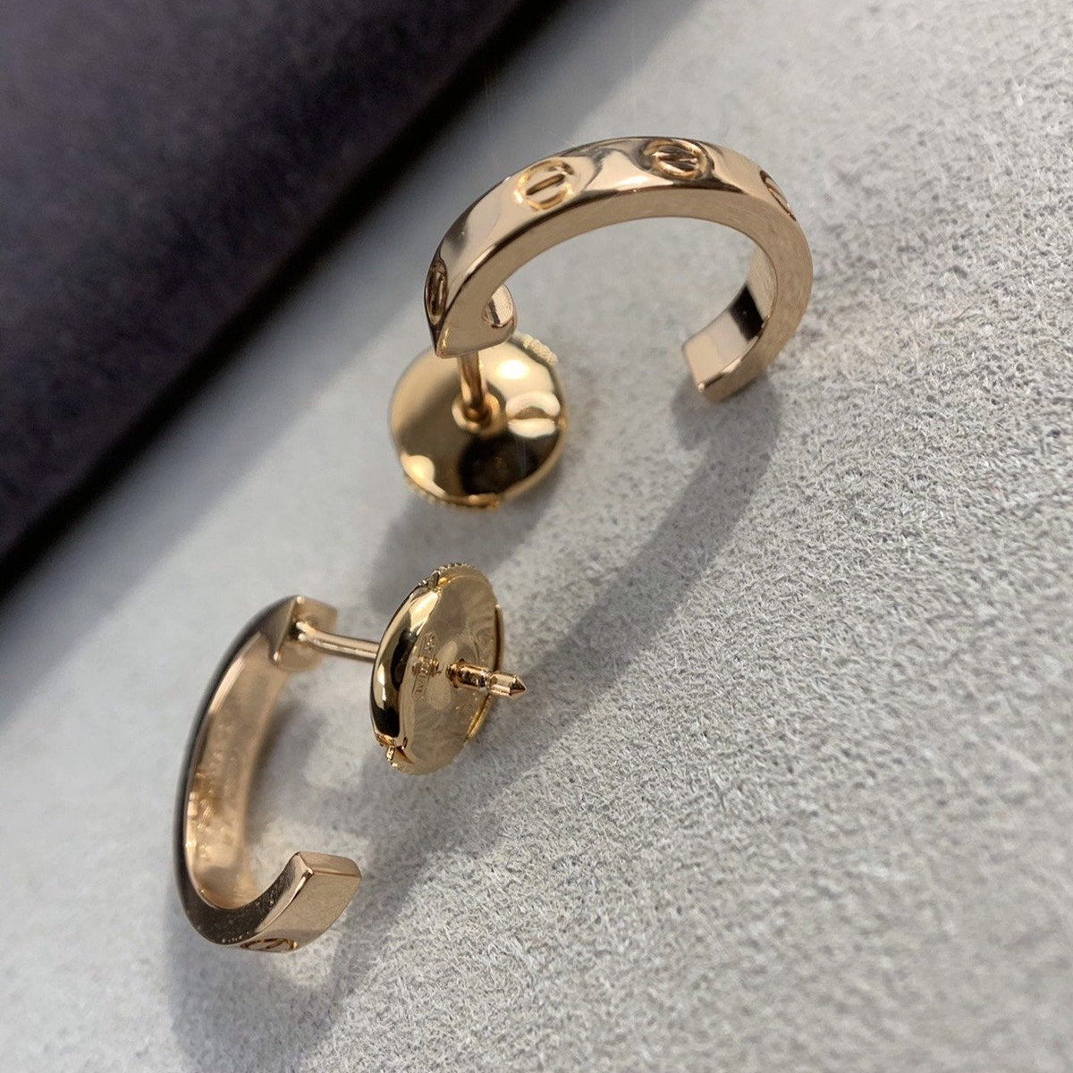 [⭐Sparkve]LOVE EARRINGS 2.65MM PINK GOLD