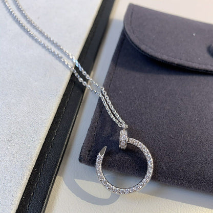 [⭐Sparkve]JUSTE NECKLACE SILVER DIAMONDS