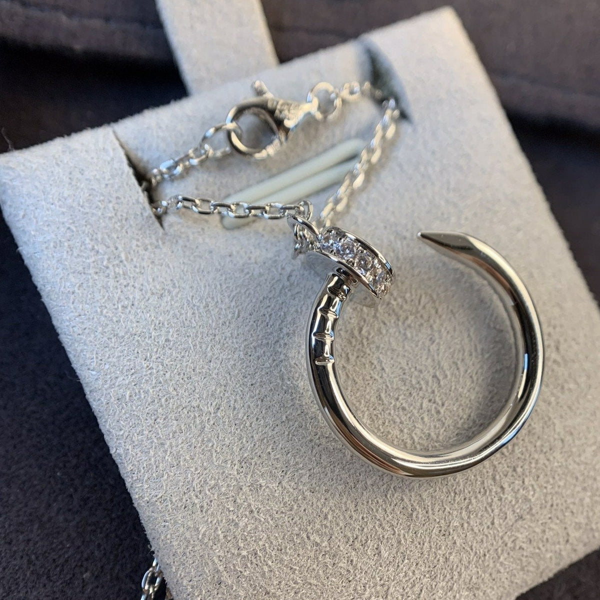[⭐Sparkve]JUSTE NECKLACE SILVER DIAMONDS