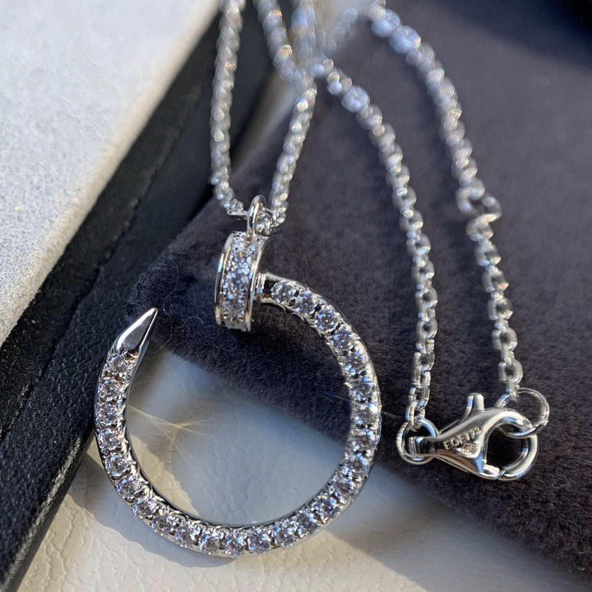 [⭐Sparkve]JUSTE NECKLACE SILVER DIAMONDS
