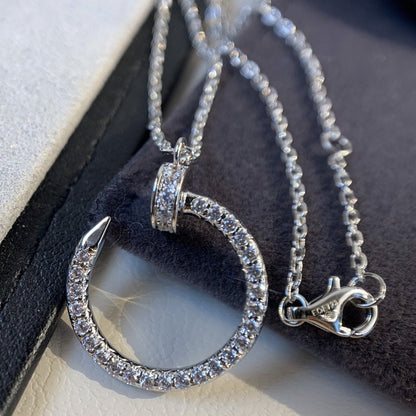 [⭐Sparkve]JUSTE NECKLACE SILVER DIAMONDS