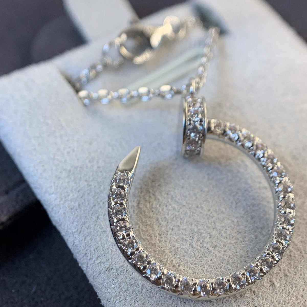 [⭐Sparkve]JUSTE NECKLACE SILVER DIAMONDS