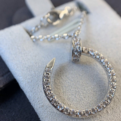 [⭐Sparkve]JUSTE NECKLACE SILVER DIAMONDS
