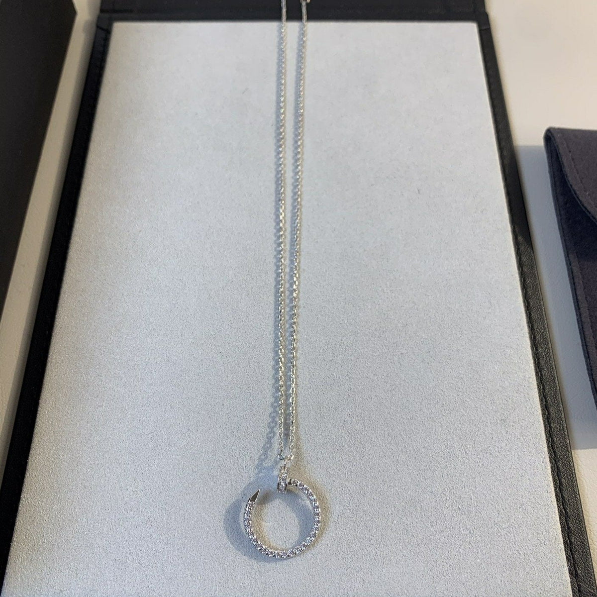 [⭐Sparkve]JUSTE NECKLACE SILVER DIAMONDS