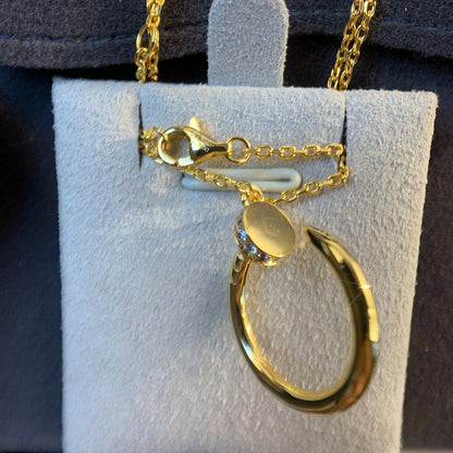 [⭐Sparkve]JUSTE NECKLACE GOLD DIAMONDS