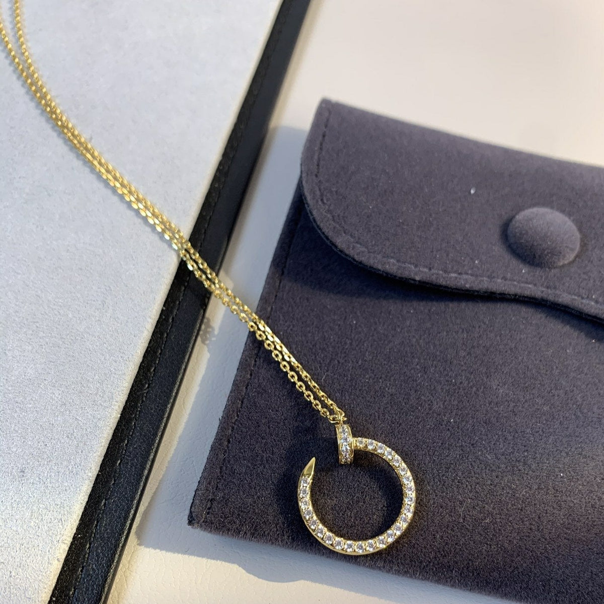 [⭐Sparkve]JUSTE NECKLACE GOLD DIAMONDS