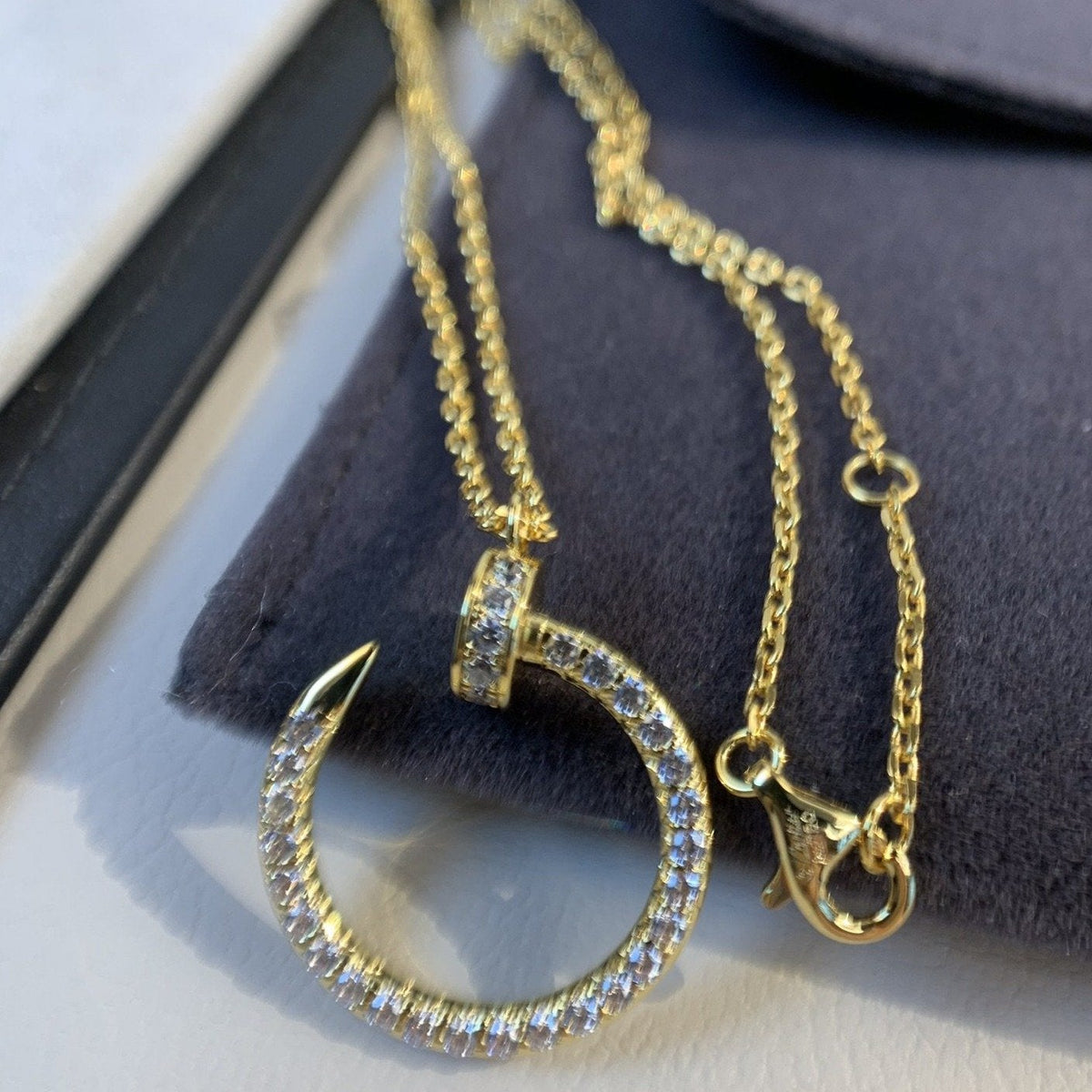 [⭐Sparkve]JUSTE NECKLACE GOLD DIAMONDS