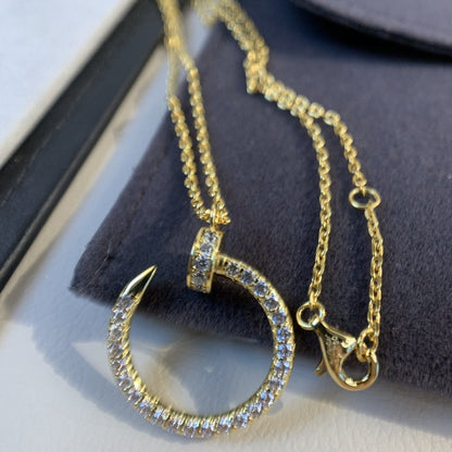 [⭐Sparkve]JUSTE NECKLACE GOLD DIAMONDS