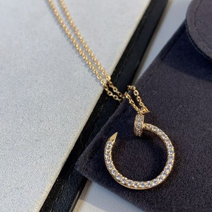 [⭐Sparkve]JUSTE NECKLACE PINK GOLD DIAMONDS