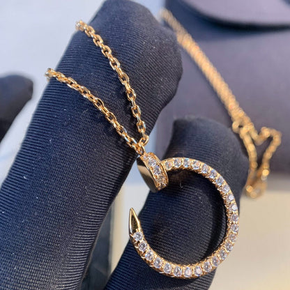 [⭐Sparkve]JUSTE NECKLACE PINK GOLD DIAMONDS