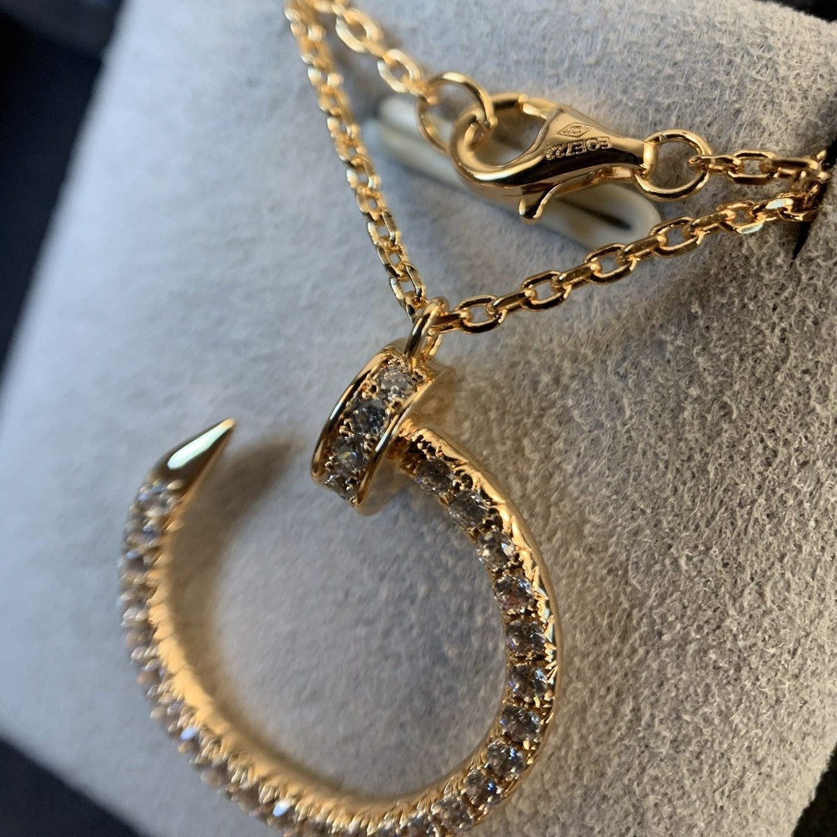 [⭐Sparkve]JUSTE NECKLACE PINK GOLD DIAMONDS